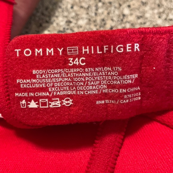 TOMMY HIlFIGERShape Bra 34B Red-blue-White like new - Picture 9 of 14
